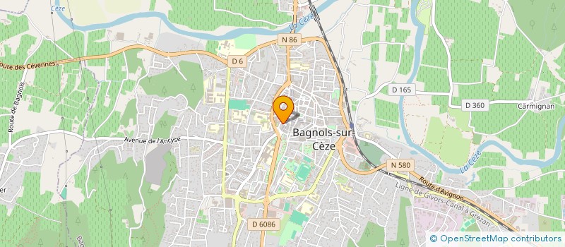 localisation de l'entreprise SCI L'ARBOUSIER DE VALBONNE  BAGNOLS-SUR-CEZE