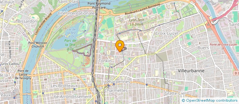 localisation de l'entreprise SCI L'ARBRE A CAMM  VILLEURBANNE