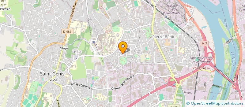 localisation de l'entreprise SCI L ARBUSIER  OULLINS-PIERRE-BENITE