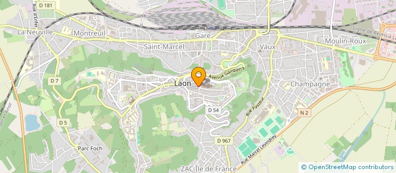 localisation de l'entreprise SCI L'ARCHE à LAON