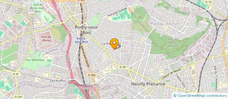 localisation de l'entreprise SCI L'ARCHE à ROSNY-SOUS-BOIS