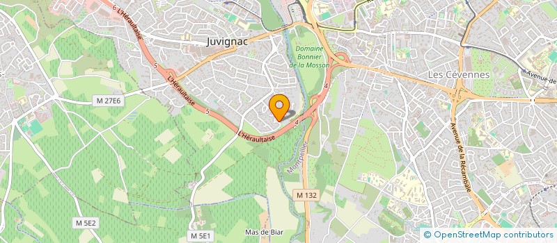 localisation de l'entreprise SCI L ARCHE DE LA TEMPERANCE  JUVIGNAC