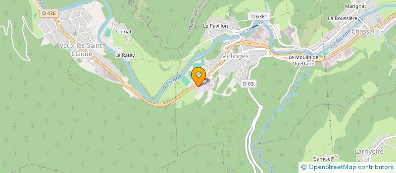 localisation de l'entreprise SCI L'ARCHE DE NOE  CHASSAL-MOLINGES