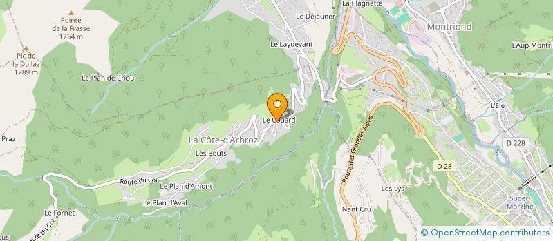 localisation de l'entreprise SCI L'AROLLE à LA COTE-D'ARBROZ