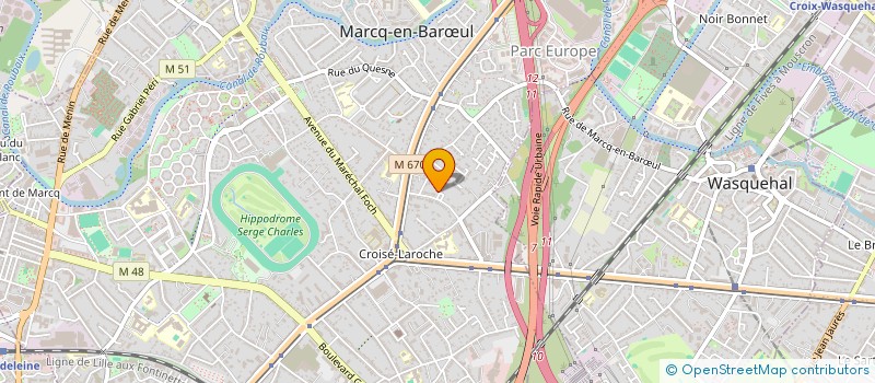 localisation de l'entreprise SCI L'ATELIER à MARCQ-EN-BARŒUL