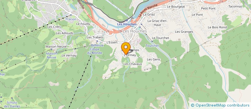 localisation de l'entreprise SCI L'ATELIER DES ARTISANS  LES HOUCHES