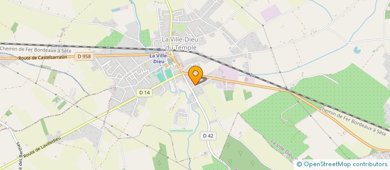 localisation de l'entreprise SCI L'ATELIER DES MIMOSAS  LA VILLE-DIEU-DU-TEMPLE