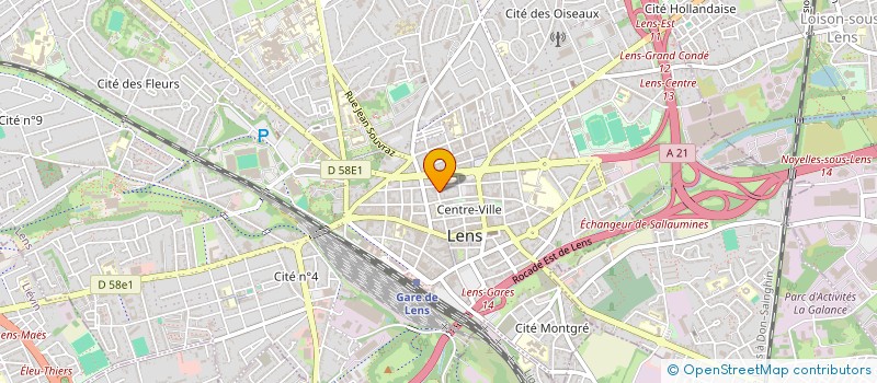 localisation de l'entreprise SCI L'ATELIER DU MENUISIER  LENS