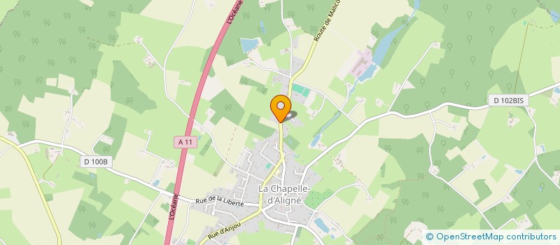 localisation de l'entreprise SCI L'AUBEPINE  LA CHAPELLE-D'ALIGNE