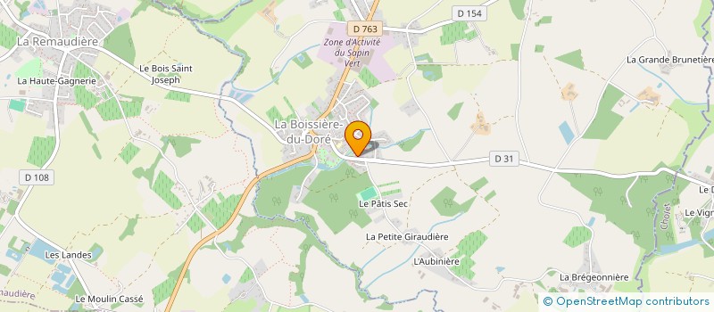 localisation de l'entreprise SCI L AULNAY à LA BOISSIERE-DU-DORE