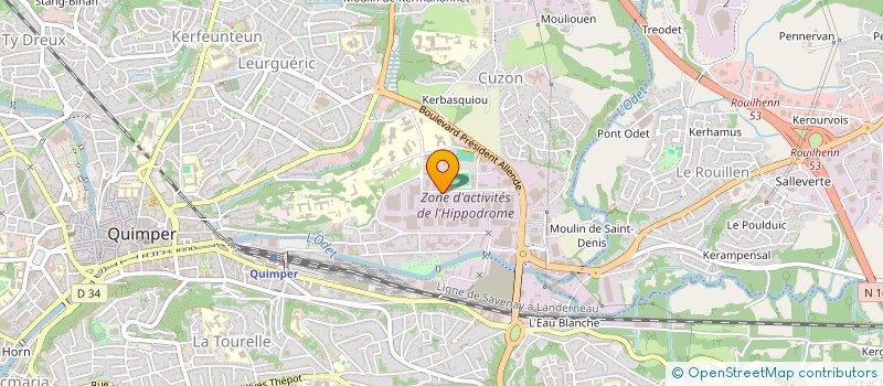 localisation de l'entreprise SCI L'AURAGE à QUIMPER