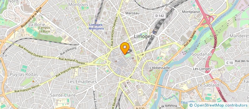 localisation de l'entreprise SCI L'AURENCE-REPUBLIQUE à LIMOGES
