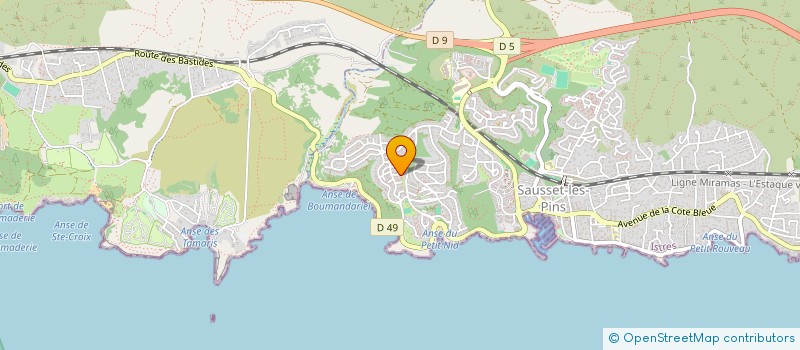 localisation de l'entreprise SCI L'AUREUNION  SAUSSET-LES-PINS