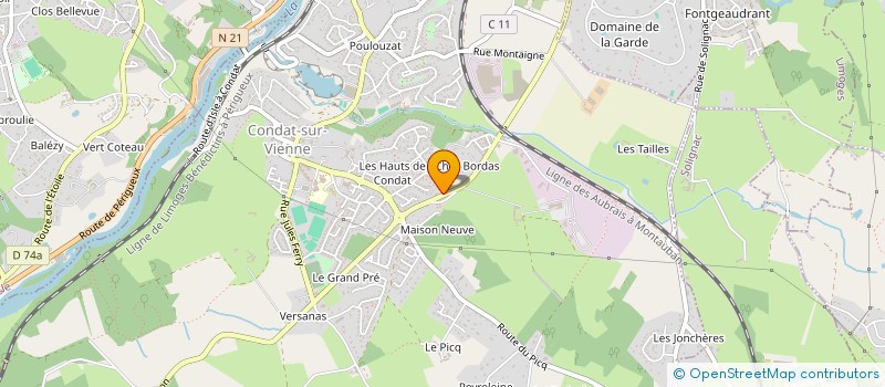 localisation de l'entreprise SCI L'AURORE  CONDAT-SUR-VIENNE