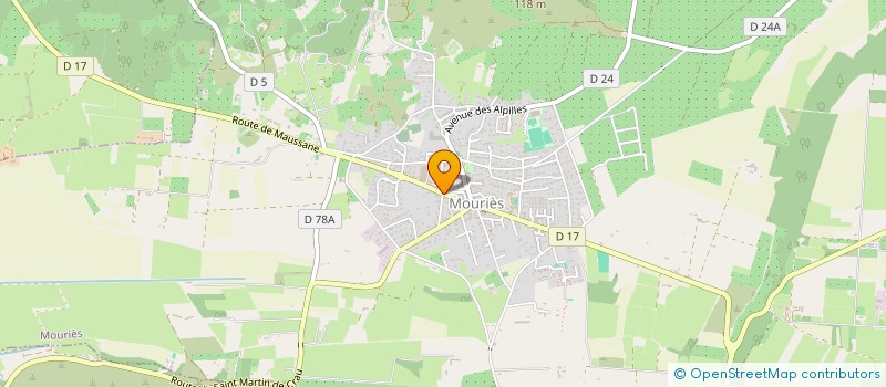 localisation de l'entreprise SCI L'AUVERGNE AUX ALPES  MOURIES