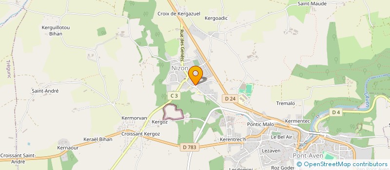 localisation de l'entreprise SCI L'AVENA PONTAINE  PONT-AVEN