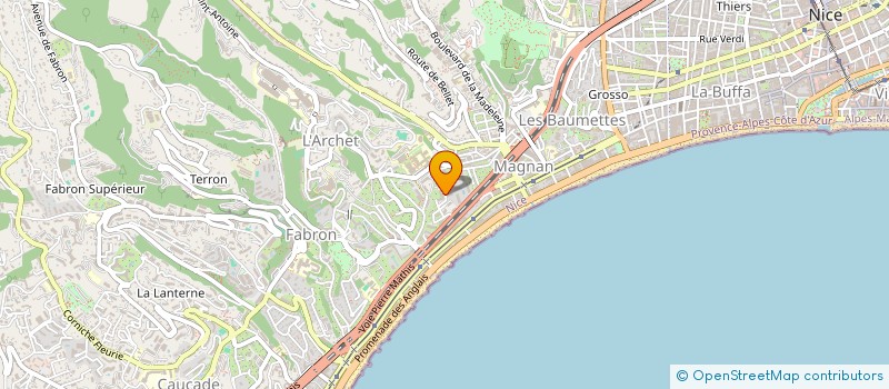 localisation de l'entreprise SCI L'AZUR à NICE