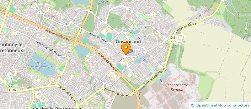 localisation de l'entreprise SCI L AZUREA  GUYANCOURT