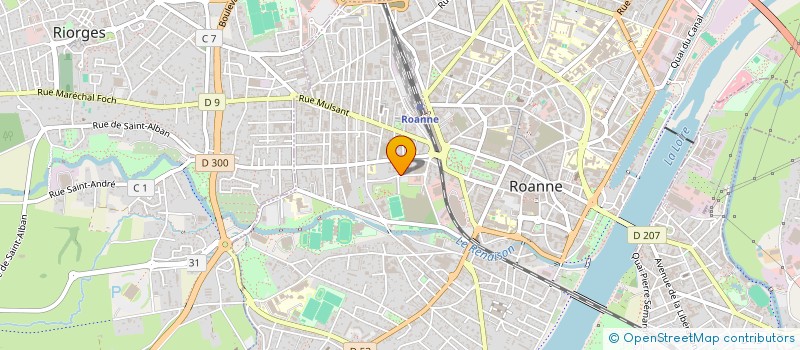 localisation de l'entreprise SCI L.B. JEAN MERMOZ  ROANNE