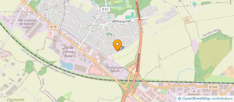 localisation de l'entreprise SCI L.E.S  SERVON