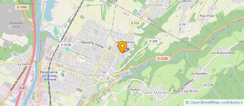 localisation de l'entreprise SCI L'ECRIN DES ALPES  PONTCHARRA