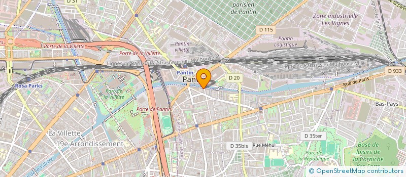 localisation de l'entreprise SCI L'ECUYER à PANTIN