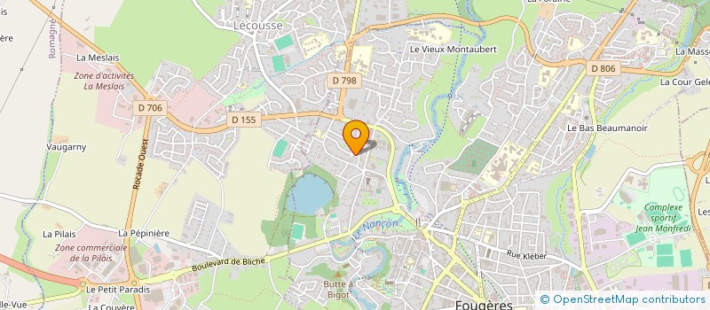 localisation de l'entreprise SCI L'EMERAUDE  FOUGERES