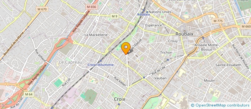 localisation de l'entreprise SCI L'EMERAUDE  ROUBAIX