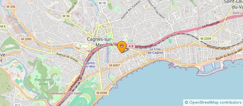 localisation de l'entreprise SCI L'ENVOL à CAGNES-SUR-MER