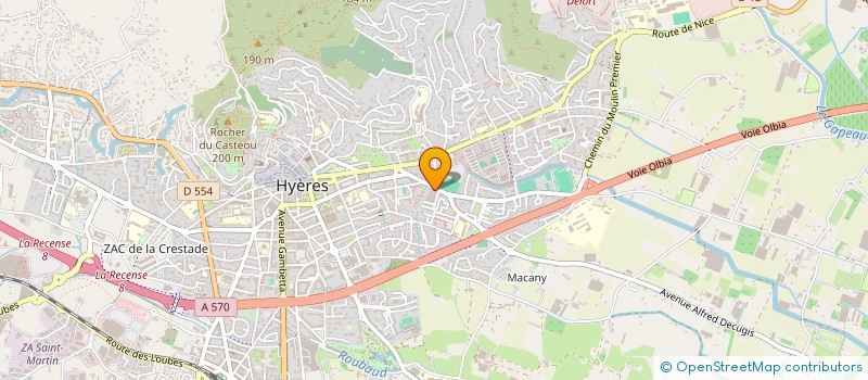 localisation de l'entreprise SCI L'EPICURIEN à HYERES