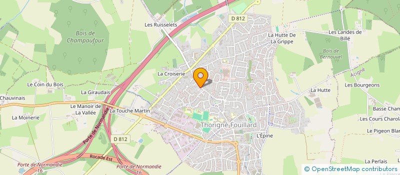 localisation de l'entreprise SCI L'ERABLE  THORIGNE FOUILLARD