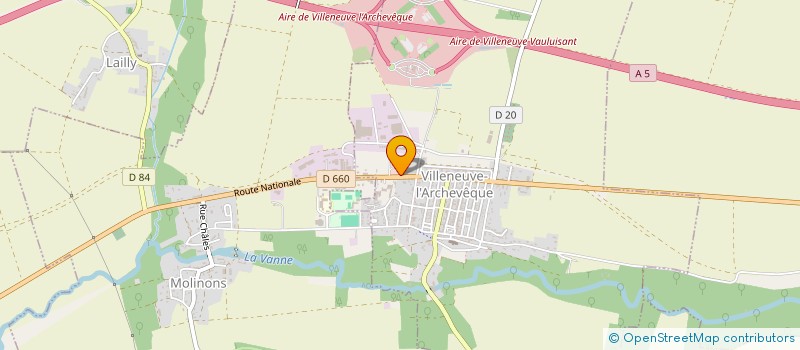localisation de l'entreprise SCI L'ESCALE  VILLENEUVE-L'ARCHEVEQUE