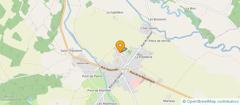 localisation de l'entreprise SCI L ESPACE INDUSTRIEL à CLION