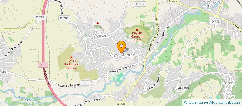 localisation de l'entreprise SCI L'ESPADON  VEYRE-MONTON