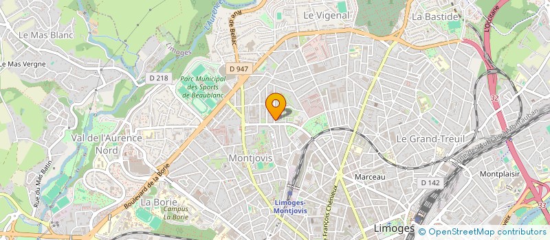 localisation de l'entreprise SCI L'ESTEREL à LIMOGES