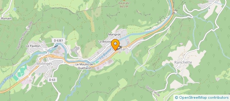 localisation de l'entreprise SCI L'ETANG  CHASSAL-MOLINGES