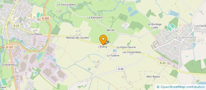 localisation de l'entreprise SCI L ETANG DE LA RONDARDIERE  LA BOISSIERE-DE-MONTAIGU