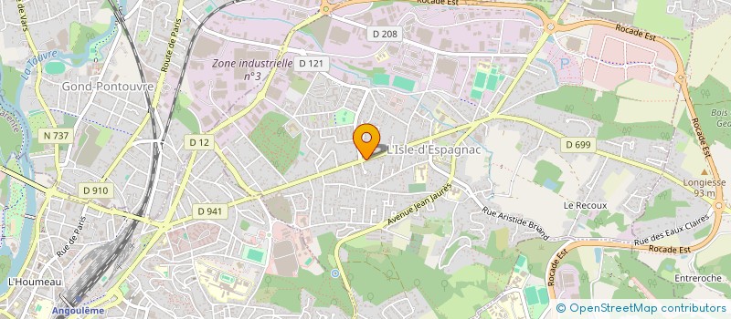 localisation de l'entreprise SCI L'ETANG DE MONTBRON  L'ISLE-D'ESPAGNAC