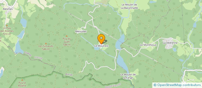 localisation de l'entreprise SCI L ETANG DU MOUTREIX à AURIAT
