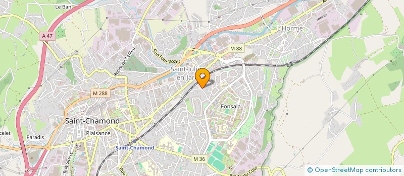 localisation de l'entreprise SCI L'ETOILE  SAINT-CHAMOND