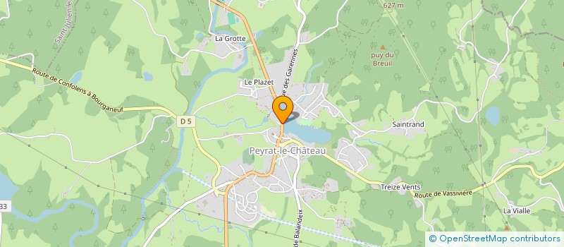 localisation de l'entreprise SCI L'ETOILE DU MATIN  PEYRAT-LE-CHATEAU