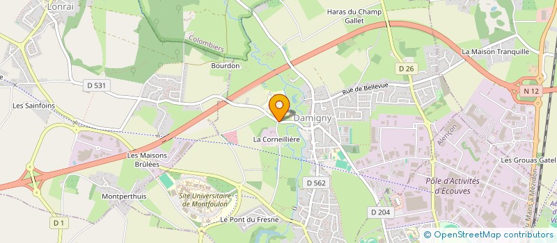 localisation de l'entreprise SCI L EVOLUTIVE à DAMIGNY