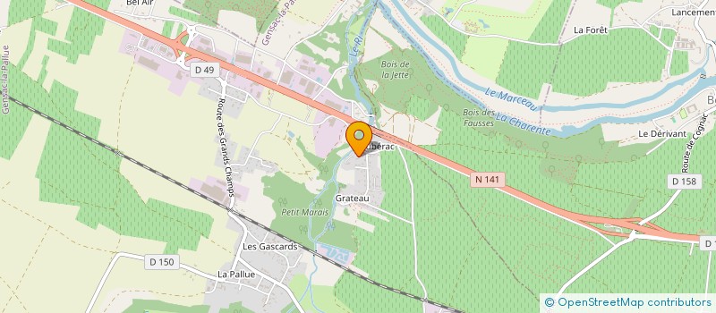 localisation de l'entreprise SCI L'EXPRESS à GENSAC-LA-PALLUE