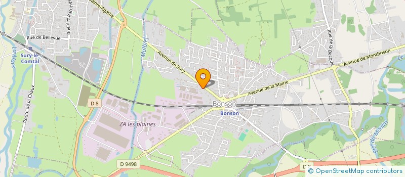 localisation de l'entreprise SCI L F C  BONSON