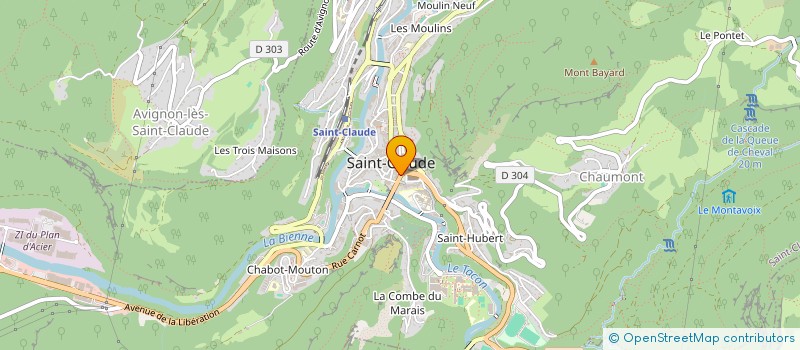 localisation de l'entreprise SCI L.F.G.  SAINT-CLAUDE