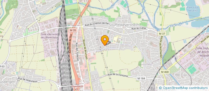 localisation de l'entreprise SCI L.G. ARTS MODERNES  SOUFFELWEYERSHEIM