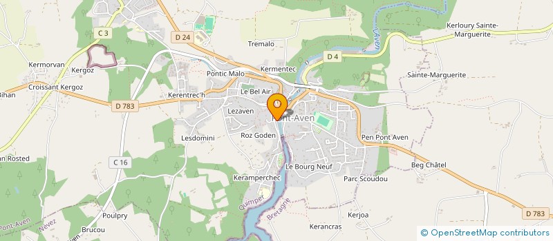 localisation de l'entreprise SCI L'HERIBAULT  PONT-AVEN