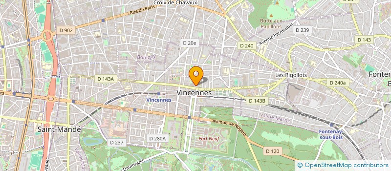localisation de l'entreprise SCI L'HERMITAGE à VINCENNES