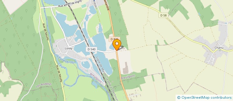 localisation de l'entreprise SCI L'HIRONDELLE BLEUE  BREUILPONT