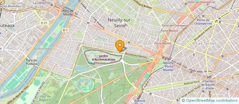 localisation de l'entreprise SCI L'HORIZON MOZART à NEUILLY-SUR-SEINE